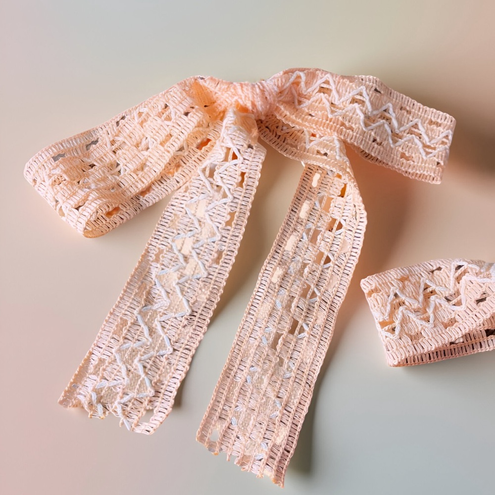 Handmade Large Coral Lace Bows